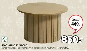 JYSK Spodsbjerg sofabord tilbud