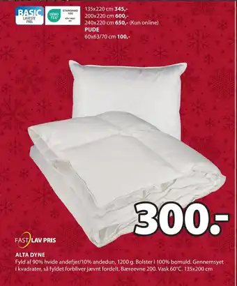 JYSK Alta dyne tilbud