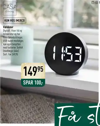 Imerco Vækkeur tilbud