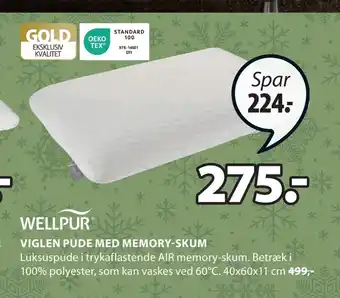 JYSK Viglen pude med memory-skum tilbud