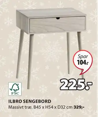 JYSK Ilbro sengebord tilbud