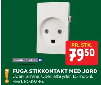 jem & fix Fuga stikkontakt med jord tilbud