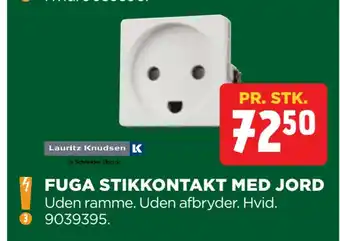 jem & fix Fuga stikkontakt med jord tilbud