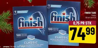 Løvbjerg FINISH TABS Classic 100 stk | stk/0,75 tilbud