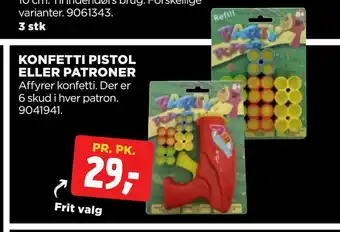 Konfetti pistol eller patroner