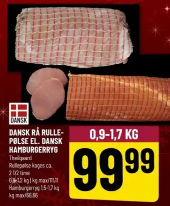 Løvbjerg DANSK RÅ RULLE-PØLSE EL. DANSK HAMBURGERRYG Theilgaard Rullepølse koges ca. 2 1/2 time tilbud