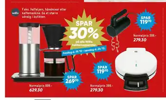 Bilka Spar 30% på alle wilfa køkkenapparater tilbud