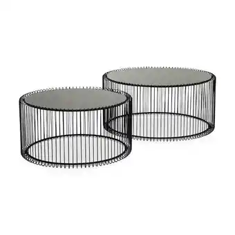 Wire sofabordssæt, sort