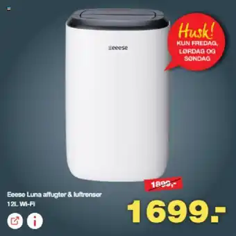 Bauhaus Eeese Luna affugter & luftrenser 12L Wi-Fi tilbud