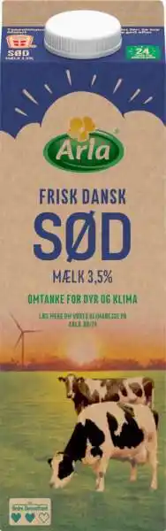 REMA 1000 Sødmælk 3,5%, 1 l tilbud