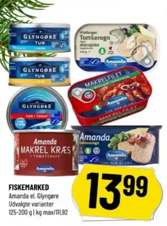 Løvbjerg FISKEMARKED Amanda el. Glyngere Udvalgte varianter 125-200 g | tilbud