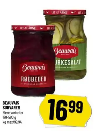 Løvbjerg BEAUVAIS SURVARER Flere varianter 170-580 g tilbud