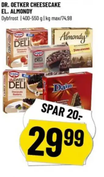 Løvbjerg DR. OETKER CHEESECAKE EL. ALMONDY tilbud