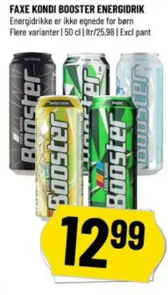 Løvbjerg FAXE KONDI BOOSTER ENERGIDRIK Energidrikke er ikke egnede for børn tilbud