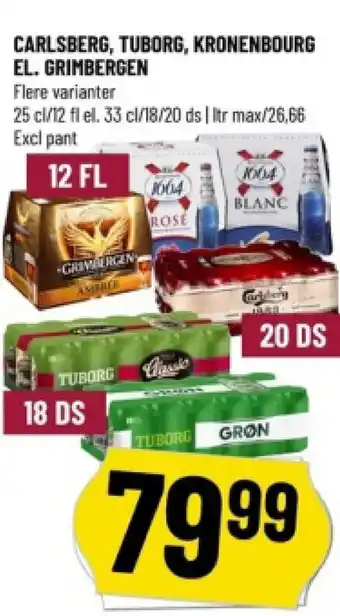 Løvbjerg CARLSBERG, TUBORG, KRONENBOURG EL. GRIMBERGEN tilbud
