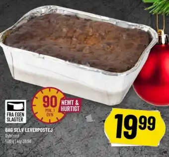 Løvbjerg BAG SELV LEVERPOSTEJ Dybfrost 500 g kg/39,98 tilbud