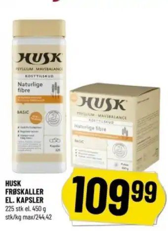 Løvbjerg HUSK FRØSKALLER EL. KAPSLER 225 stk el. 450 g stk/kg max/244,42 tilbud