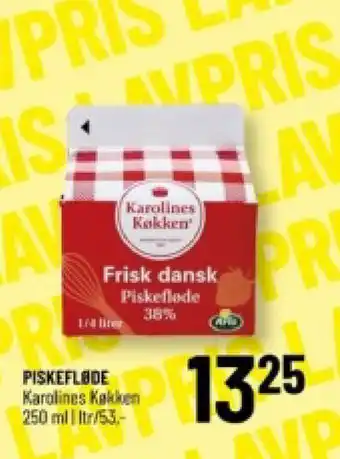 Løvbjerg PISKEFLØDE Karolines Køkken 250 ml tilbud