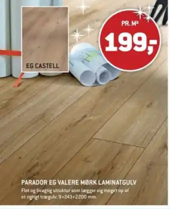 XL-BYG PARADOR EG VALERE MØRK LAMINATGULV tilbud