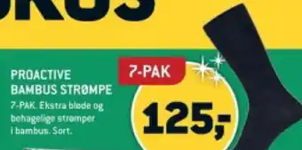XL-BYG PROACTIVE BAMBUS STRØMPE tilbud
