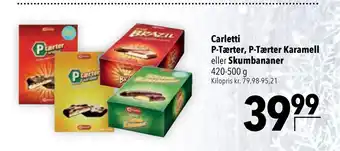 Citti Carletti p-tærter, p-tærter karamell eller skumbananer tilbud