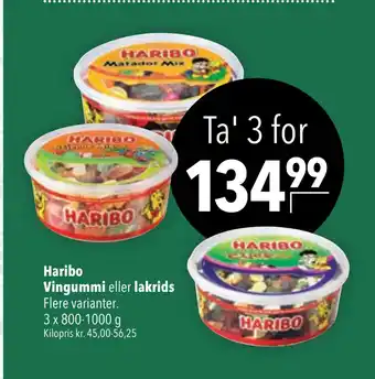 Citti Haribo vingummi eller lakrids tilbud