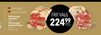 Citti Fersk dry aged rumpsteak eller fersk dry aged entrecôte (ribeye) tilbud