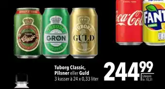 Citti Tuborg classic, pilsner eller guld tilbud