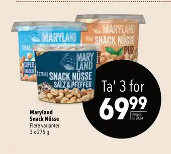 Citti Maryland snack nüsse tilbud