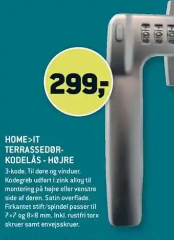 HOME>IT TERRASSEDØR-KODELÅS - HØJRE
