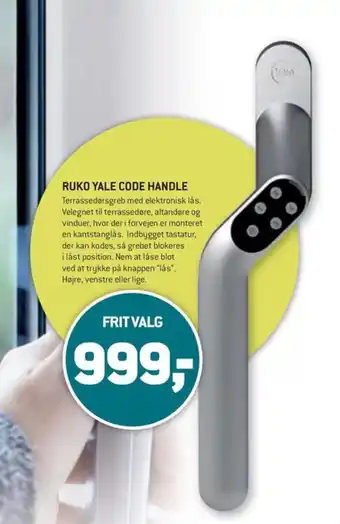 XL-BYG RUKO YALE CODE HANDLE tilbud