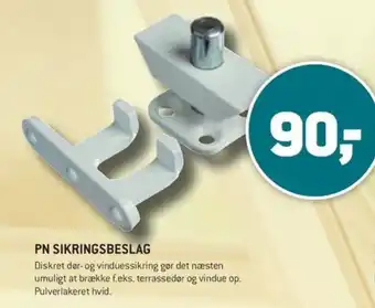 PN SIKRINGSBESLAG Diskret dør- og vinduessikring gør det næsten