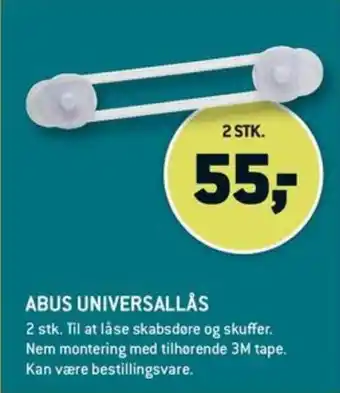XL-BYG ABUS UNIVERSALLÅS tilbud