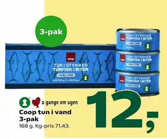 Coop 365 Coop tun i vand 3-pak tilbud