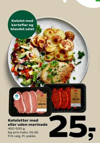 Coop 365 Koteletter med eller uden marinade tilbud