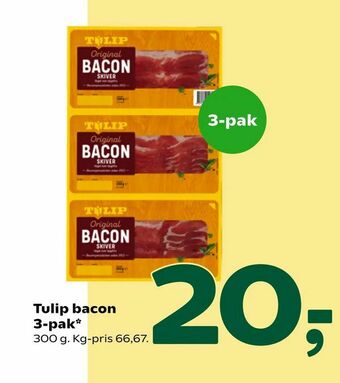 Coop 365 Tulip bacon 3-pak tilbud