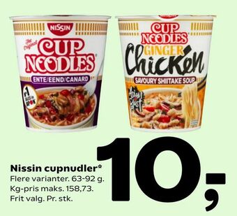 Coop 365 Nissin cupnudler tilbud