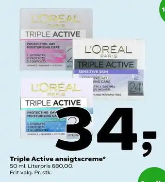 Coop 365 Triple Active ansigtscreme tilbud