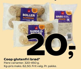 Coop 365 Coop glutenfri brød tilbud