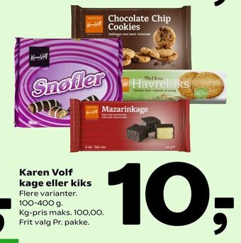Coop 365 Karen Volf kage eller kiks tilbud