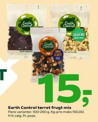 Earth Control tørret frugt mix
