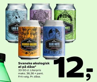 Coop 365 Svaneke økologisk øl på dåse tilbud