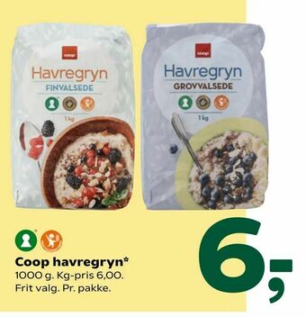 Coop 365 Coop havregryn tilbud
