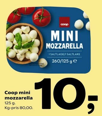 Coop 365 Coop mini mozzarella tilbud