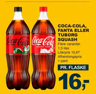 Let-Køb Coca-cola, fanta eller tuborg squash tilbud