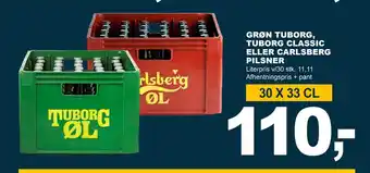 Let-Køb Grøn tuborg, tuborg classic eller carlsberg pilsner tilbud