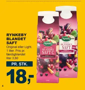 Let-Køb Rynkeby blandet saft tilbud