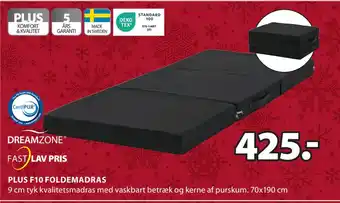 JYSK Plus f10 foldemadras tilbud