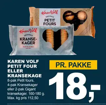 Karen volf petit four eller kransekage