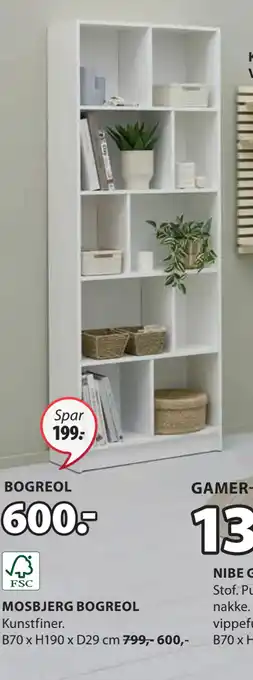 JYSK Mosbjerg bogreol tilbud